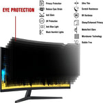 ZYY 21 by 9 aspect ratio computer privacy shield showcasing matte and glossy sides