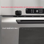 Childproof oven door lock being used by a parent
