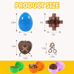 Hinwoln imported non-candy Easter egg hunt fillers packaging with assorted 3D mechanical brain teasers.
