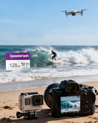 High speed 128GB micro SDXC card illustrating compatibility with smart security cameras