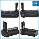Big Mike's camera power kit showing the BG-E14 replacement grip with the dual lithium-ion battery tray extended.