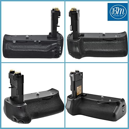 Big Mike's camera power kit showing the BG-E14 replacement grip with the dual lithium-ion battery tray extended.