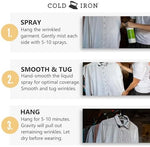Unscented fabric wrinkle remover spray for travel and home use