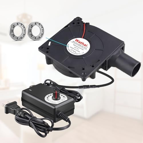 Compact and portable 120mm ventilation fan for electronics cooling.