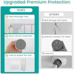 Four pack set of premium white wall guard pads for pressure mounted child gates