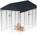 Heavy duty ball elastic bungee cords securing the black LYBOSH pet kennel cover to a metal frame
