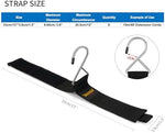 Close up view of the industrial strength hook and loop material on the Trilancer cable organizer wrap.