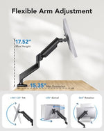 Huanuo heavy duty monitor arm holding a large curved screen