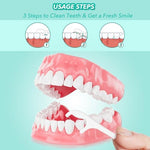 Four hundred count bulk dental flosser set demonstrating how compact cases fit into travel bags for daily use.