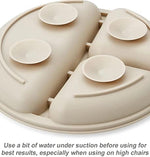 Top view of PandaEar silicone feeding set showing divided sections