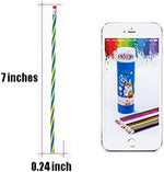 Colorful striped bendy pencils with erasers in a set
