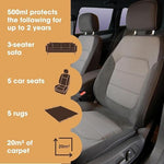Comparison of stained versus protected fabric using Furniture Clinic upholstery spray