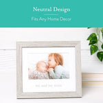 Back view of the Kate And Milo rustic wooden frame showing the easel stand and triangle hanger.