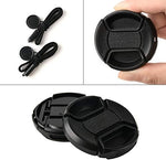 Snap on replacement camera cover with attached elastic keeper leashes