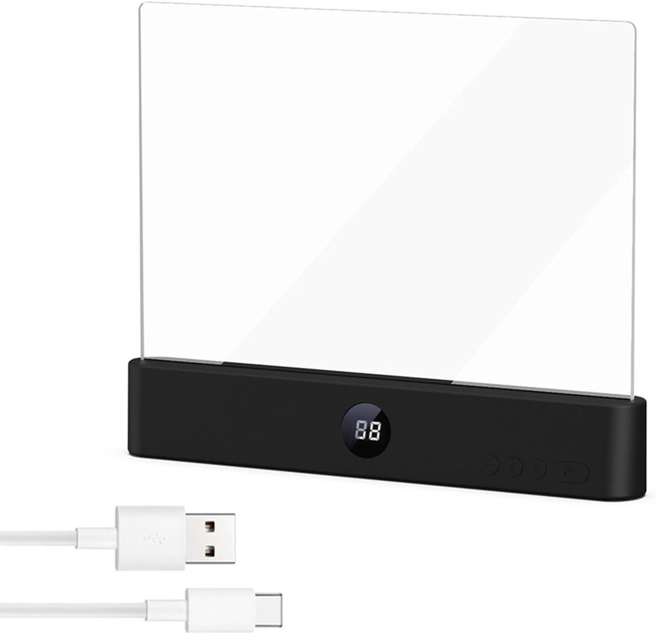 Kyofis rechargeable LED flat book light front view for reading.