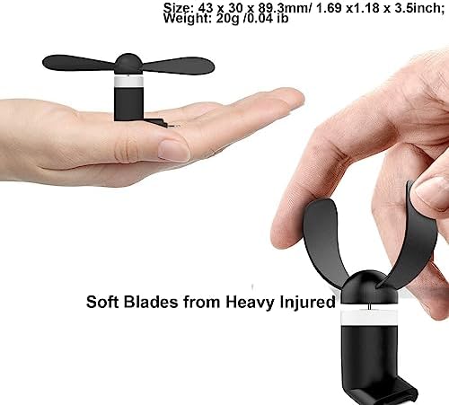 Close-up perspective of the flexible premium safety blades attached to the high-speed phone cooling fan module.