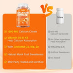 Two pack Veyttisy Calcium Citrate 1200mg with Vitamin D3