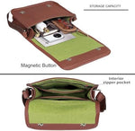 Cuero Handcrafted Goat Leather Messenger Bag strap and hardware detail