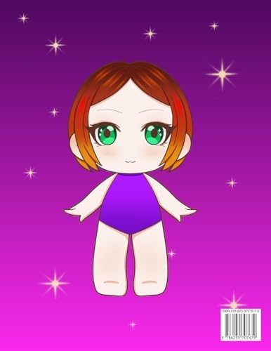 Chibi Witch Paper Doll activity book displayed for kids arts and crafts play.
