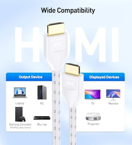 Cable Matters premium 48Gbps HDMI cable showing the official certification label