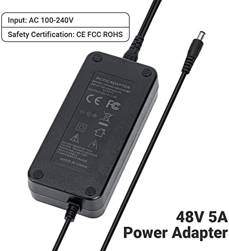 Fosi Audio 48V adapter with included AC input cord showing the complete premium home audio upgrade kit.