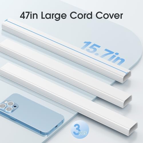 Yecaye heavy duty cable management trunking illustrating the strong self adhesive backing application process.