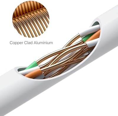 Close up of Zosi 30 meter network cable high speed RJ45 plug