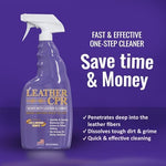 Leather CPR premium imported leather cleaner product packaging detail