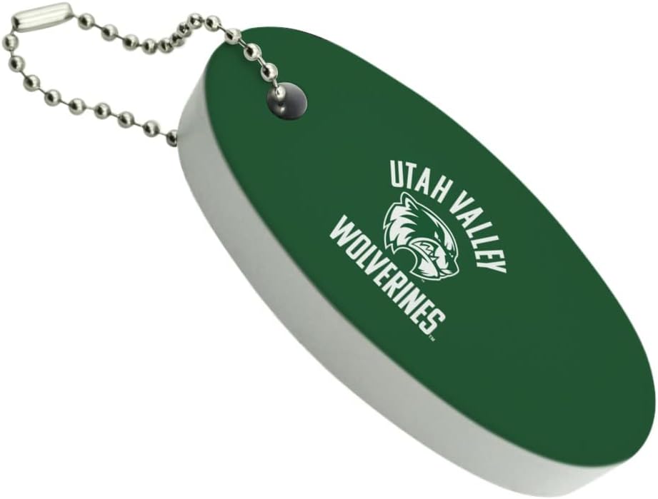 Graphics And More Utah Valley University Wolverines Floating Keychain front view