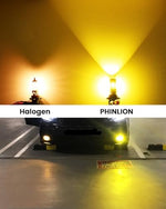 Waterproof testing demonstration displaying the phinlion weather resistant fog lamps operating safely under high moisture exposure conditions.