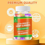 Afxmate hemp seed extract gummies 120 count bottle side view