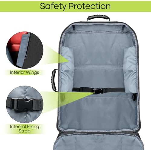 Zrrajoy car seat bag interior showing fixing straps