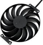 QHMLMJT CF1010U12D graphics card cooling fan front view showing matte black blades