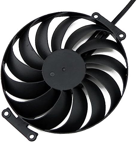 QHMLMJT CF1010U12D graphics card cooling fan front view showing matte black blades