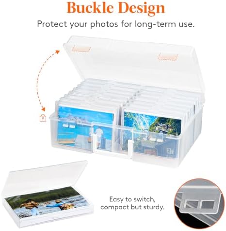 Lifewit transparent plastic storage box for desktop organization