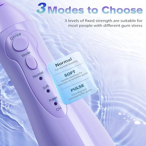 Handheld cordless teeth cleaner with 300ml detachable water tank