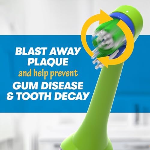 Firefly Clean N Protect kids oral care packaging showing the included AA battery and antibacterial cap