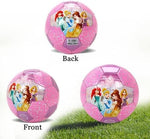 DECLIR small soccer ball packaging contents including the deflated graphic ball and quick-inflation accessories.
