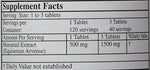 Alta Health herbal organic silica tablets showing supplement facts and clean ingredient list