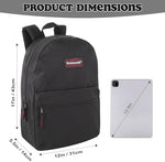 Side view of the Trail Maker 17 inch classic backpack showing the double metal zippers.