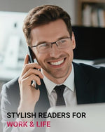 Teraise 4 pack reading glasses with protective cases and accessories