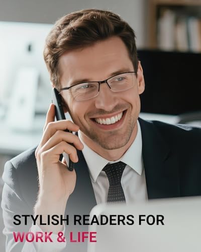 Teraise 4 pack reading glasses with protective cases and accessories