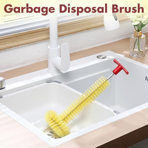 Ferrochef 12-inch brush cleaning a kitchen sink drain