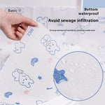 Sealjoyous non slip adhesive tabs on the underside of travel toilet protection sheet