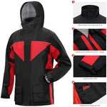 Detail of iCreek rain suit waterproof storage pocket