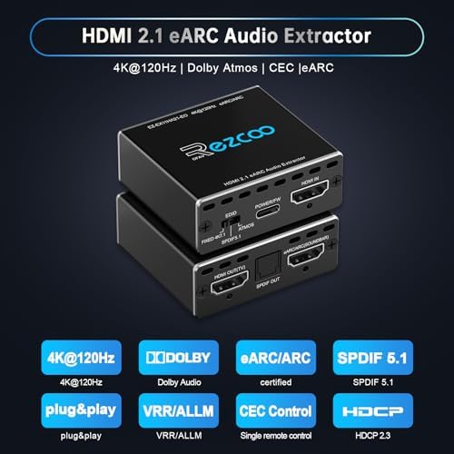 ROFAVEZCO digital audio extractor optical SPDIF connection layout