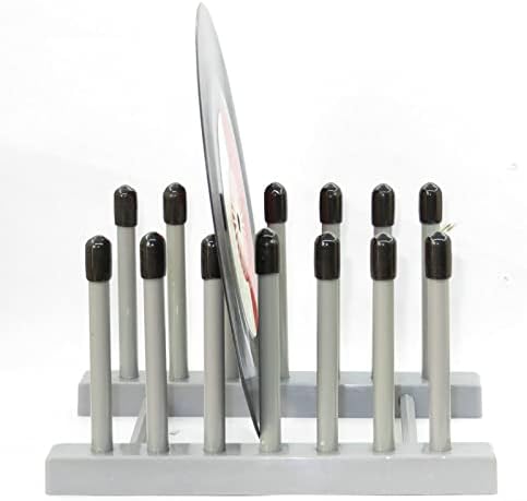Compact seven inch and twelve inch record display setup using the AUXPhome protective holder stand.