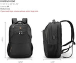 Swissdigital Design business backpack back panel displaying the breathable mesh padding and luggage strap