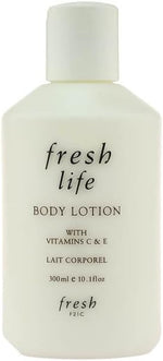 Fresh Sugar Lychee Body Lotion packaging showing hydrating ingredients shea butter and mango seed oil