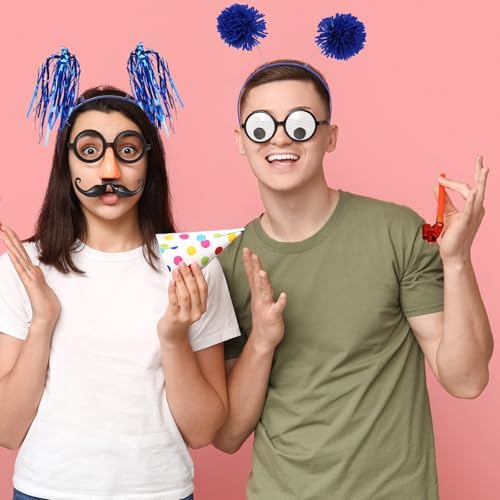 Lightweight blue pom pom headbands for costumes